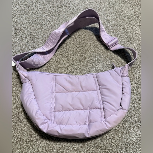 Aerie Lavender Puff Love Mini Quilted Crescent Bag - Picture 2 of 7